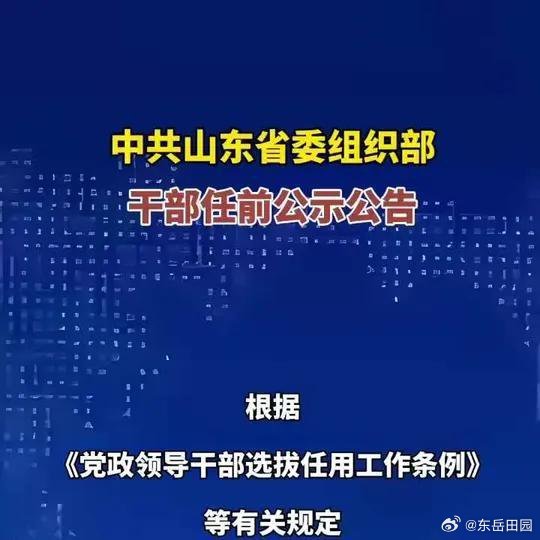 山东省委最新任职公示，新篇章启幕