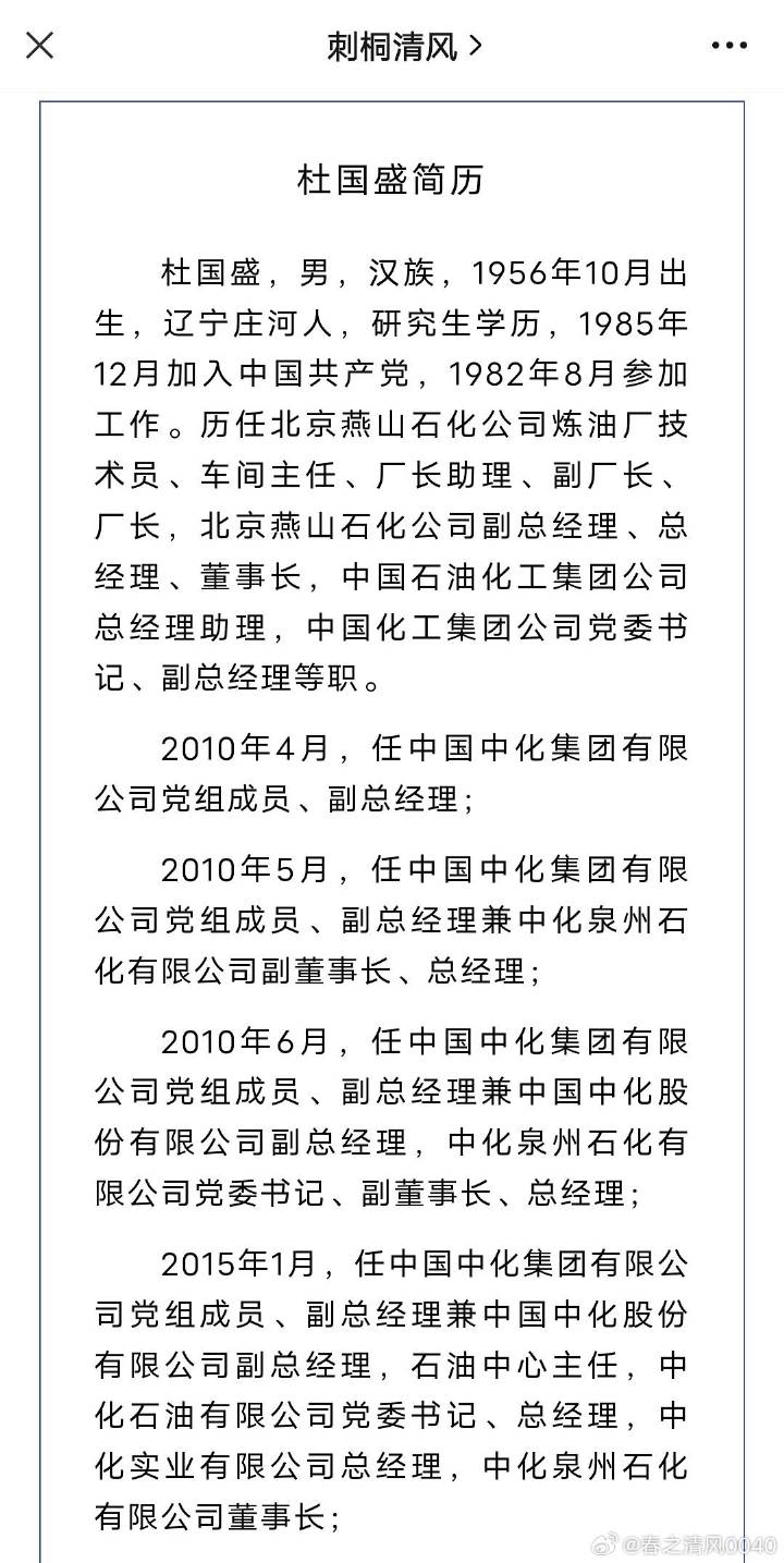 中化杜国盛新任领导，引领企业开启新篇章